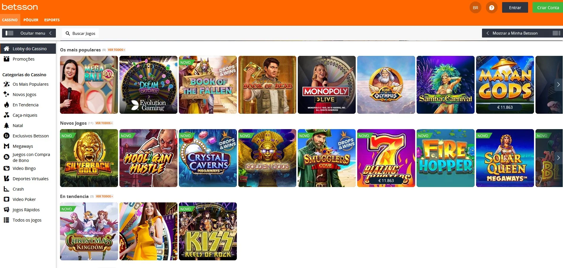 Análise dos Caça Niquel da Betsson | World Casino Expert Brasil
