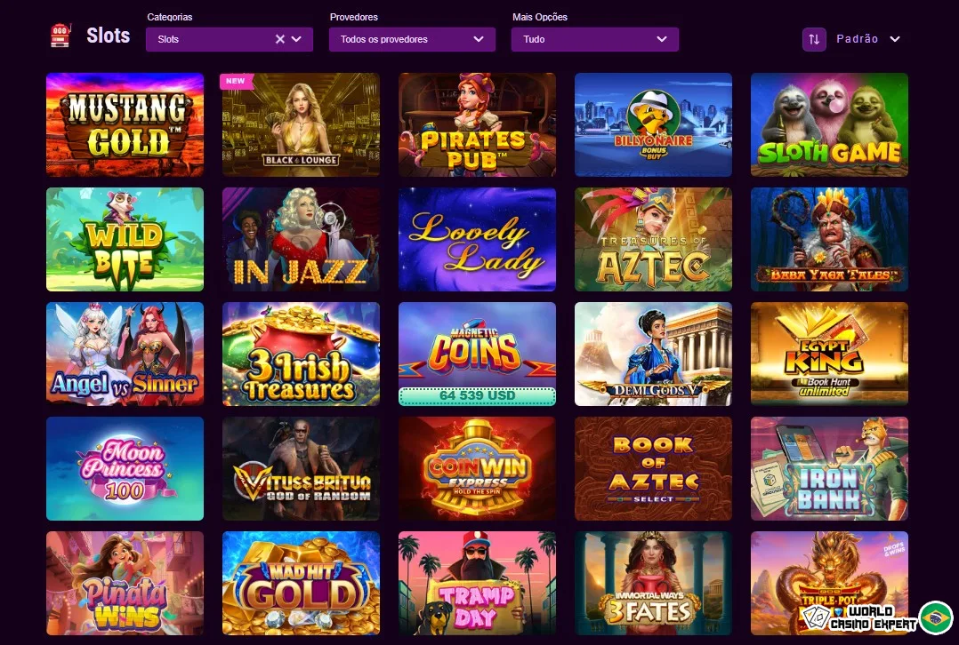 Jogos e provedores no Booi