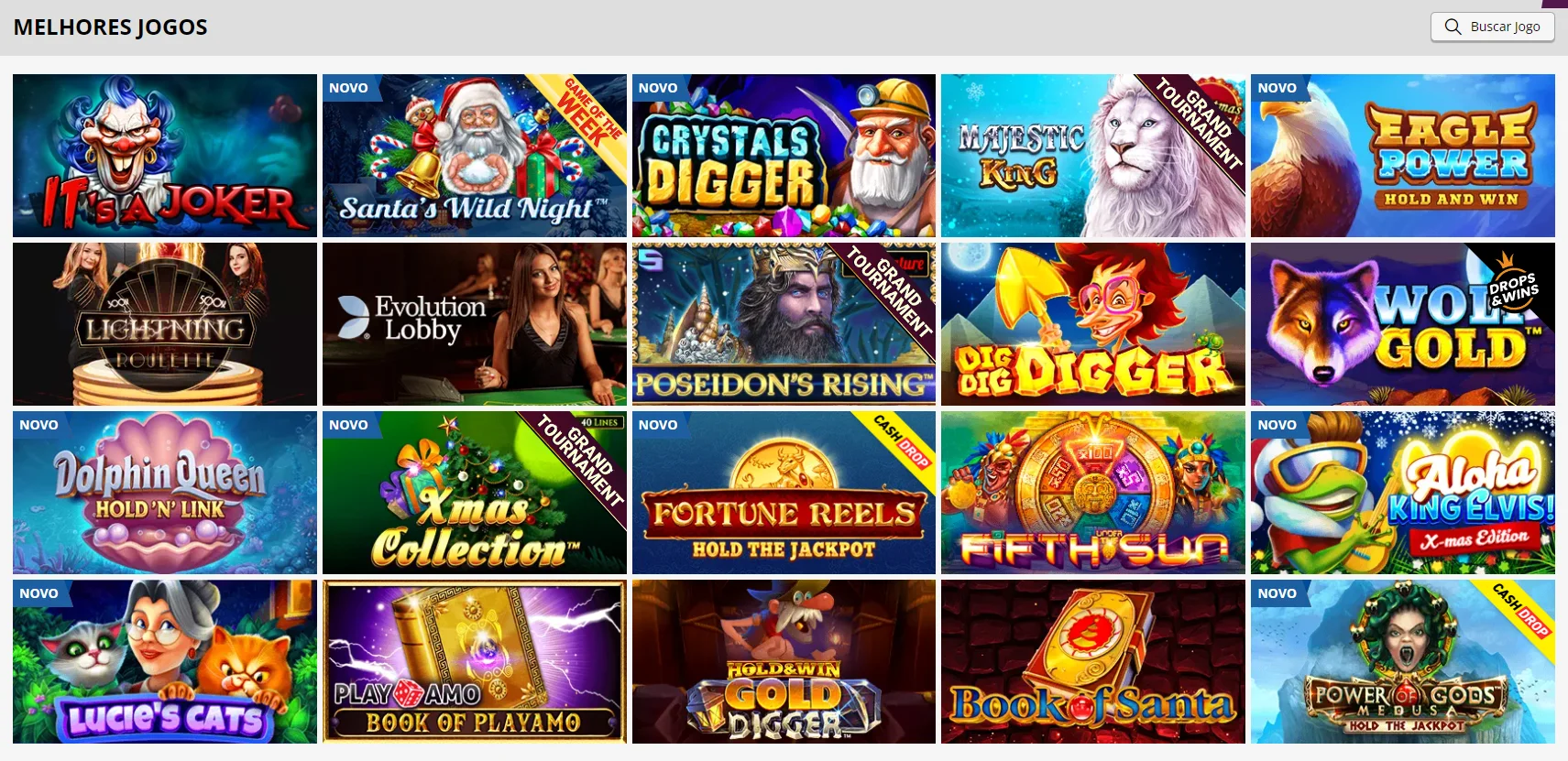 Produtos disponíveis no PlayAmo Casino | World Casino Expert Brasil