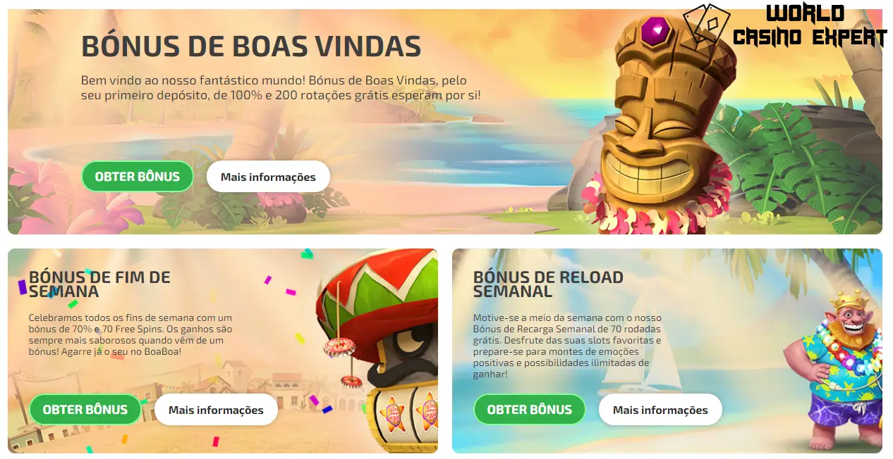 Bônus e promoções do cassino BoaBoa | World Casino Expert