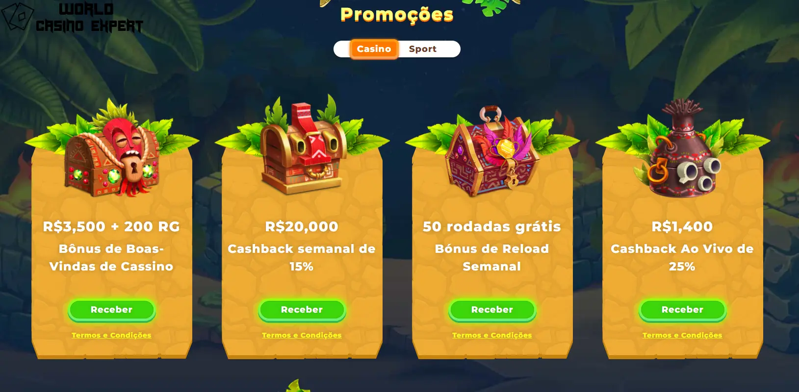 Bônus e promoções do Wazamba