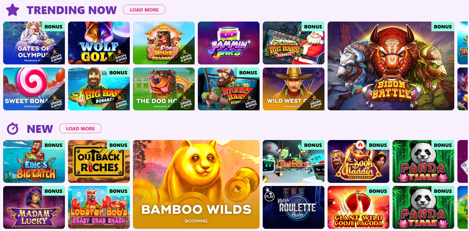 Quais slots de quais fornecedores são apresentados no cassino SpinPug?