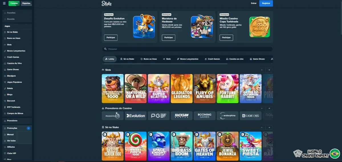 Jogos do Cassino Stake